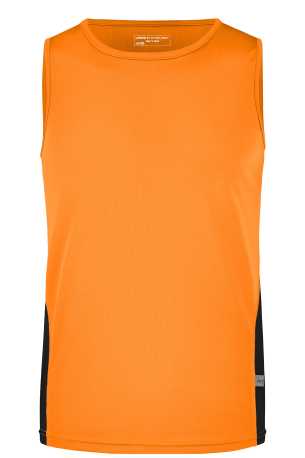Pánske tielko (DAIBER Men's Running Tank) > oranžová / čierna > S