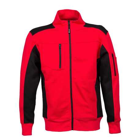 Pánska mikina (Cambridge by JR) > červená / čierna > 4XL