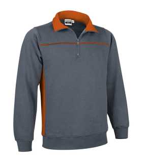 Unisex mikina (THUNDER) > šedá (cement) / oranžová (party) > M