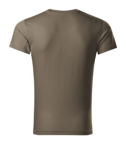 Pánske tričko (MALFINI Slim Fit V-neck) > zelená (army) > 3XL