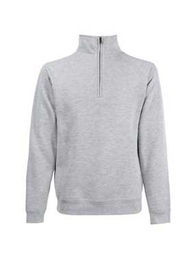 Pánska mikina (FRUIT OF THE LOOM Zip Neck Sweat ) > šedá (heather) > M