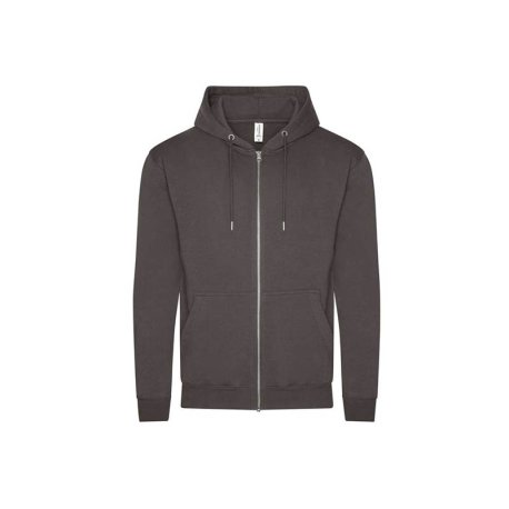 Unisex mikina (Just Hoods ORGANIC ZOODIE) > šedá (charcoal) > S