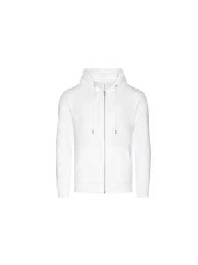 Unisex mikina (Just Hoods ORGANIC ZOODIE) > biela (arctic) > 2XL