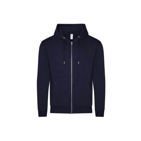 Unisex mikina (Just Hoods ORGANIC ZOODIE) > modrá (new french navy) > 2XL