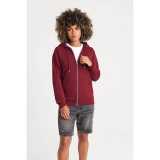 Unisex mikina (Just Hoods ORGANIC ZOODIE) > biela (arctic) > 2XL
