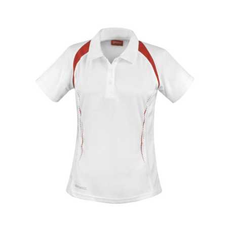Dámska polokošeľa (SPIRO LADIES TEAM SPIRIT POLO SHIRT) > biela / červená > S