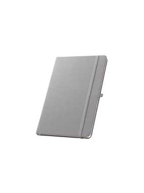 Zápisník A5 z recyklovaného polyesteru (100% rPET) s linajkovými stranami > šedá