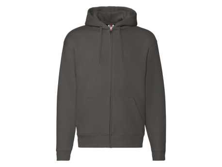 Pánska mikina (FRUIT OF THE LOOM Hooded Sweat Jacket ) > šedá (charcoal) > S