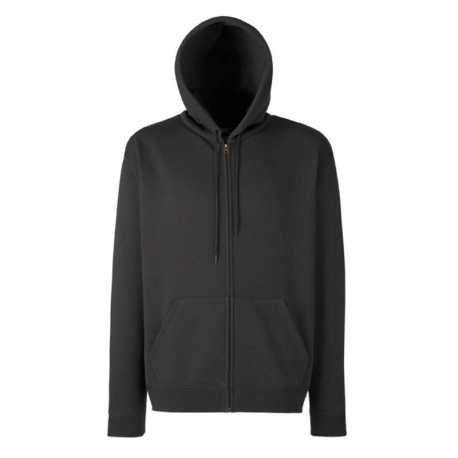 Pánska mikina (FRUIT OF THE LOOM Hooded Sweat Jacket ) > šedá (charcoal) > S