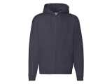 Pánska mikina (FRUIT OF THE LOOM Hooded Sweat Jacket ) > modrá (deep navy) > S