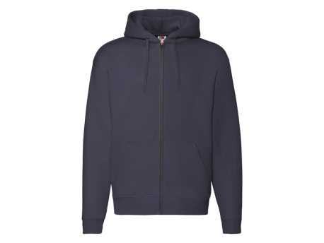 Pánska mikina (FRUIT OF THE LOOM Hooded Sweat Jacket ) > modrá (deep navy) > S