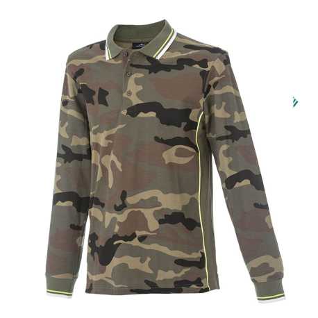 Unisex polokošeľa (MALTA by JR) > zelená (cam) / zelená (army) > M