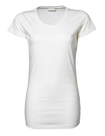 Dámske tričko (Tee Jays Womens Fashion Stretch Tee Extra Lenght) > biela > M