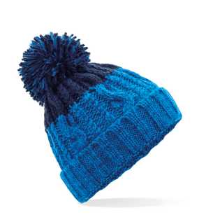 Unisex čiapka (Beechfield Apres Beanie) > modrá (azure) / modrá (oxford navy)