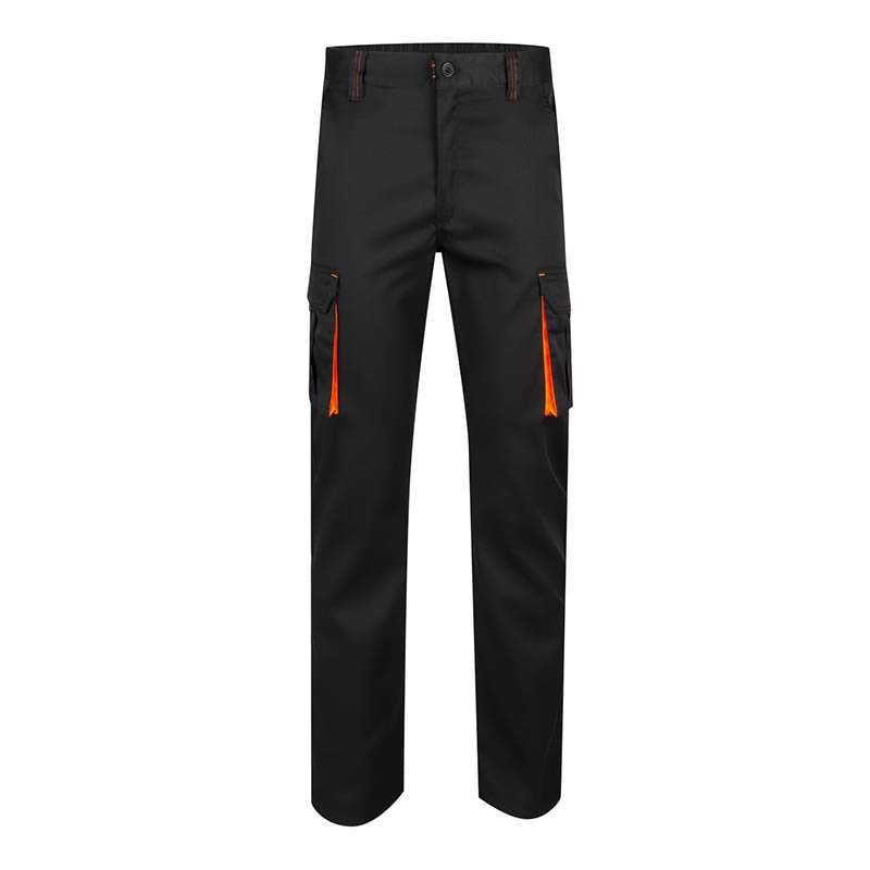 Pánske nohavice (VELILLA TWO-TONE STRETCH TROUSERS) > čierna / oranžová (hi-vis) > 40