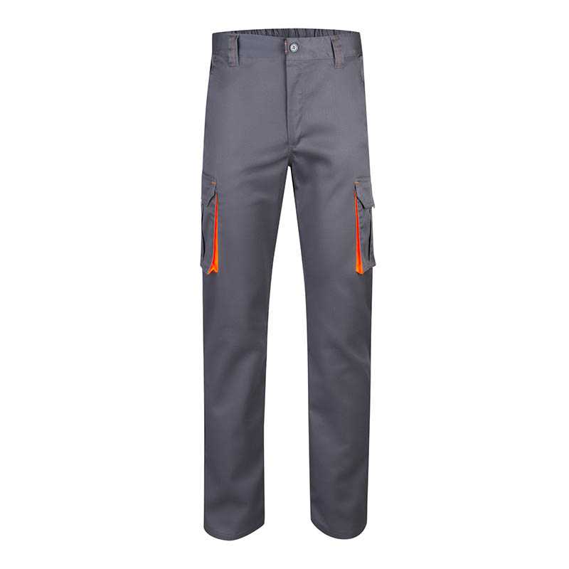 Pánske nohavice (VELILLA TWO-TONE STRETCH TROUSERS) > šedá / oranžová (hi-vis) > 34