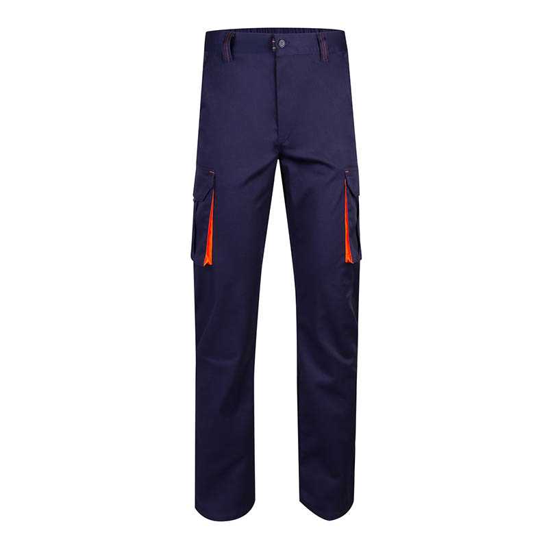 Pánske nohavice (VELILLA TWO-TONE STRETCH TROUSERS)>modrá (marine) / oranžová (hi-vis)>34