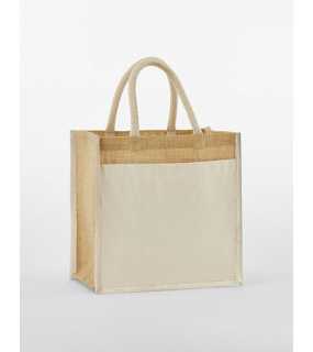Nákupná taška (WM Cotton Pocket Natural Starched Jute Midi Bag) > béžová (natural)