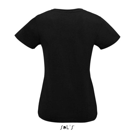Dámske tričko (SOL'S IMPERIAL V WOMEN - V-NECK T-SHIRT) > čierna (deep) > M