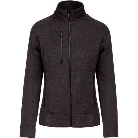 Dámska mikina (Kariban"LADIES' FULL ZIP HEATHER JACKET") > šedá (dark melange) > M