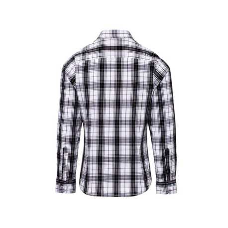 Dámska košeľa(PREMIER "GINMILL" CHECK -LADIES COTTON LONG SLEEVE SHIRT)>čierna / biela>2XL