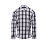 Dámska košeľa(PREMIER "GINMILL" CHECK -LADIES COTTON LONG SLEEVE SHIRT)>čierna / biela>2XL
