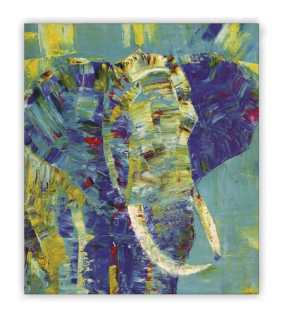 Drevený obraz (Elephant 2026) - 45 x 52 cm