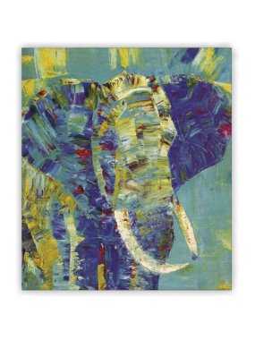Drevený obraz (Elephant 2026) - 45 x 52 cm