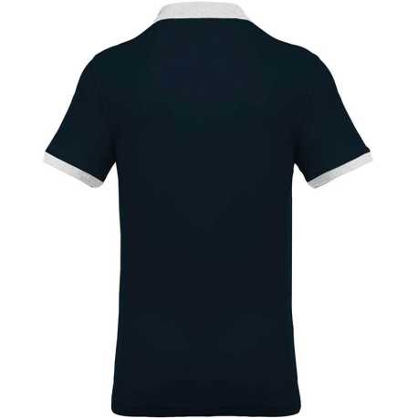 Pánska polokošeľa(Kariban"MEN'S TWO-TONE PIQUÉ POLO SHIRT")>modrá(navy) / šedá(oxford)>XL