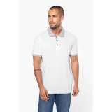 Pánska polokošeľa(Kariban"MEN'S TWO-TONE PIQUÉ POLO SHIRT")>modrá(navy) / šedá(oxford)>XL