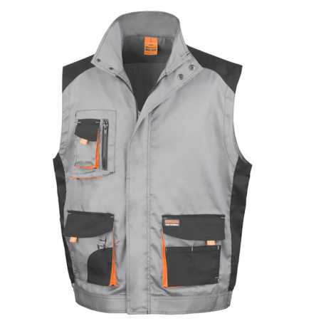 Unisex pracovná vesta(RESULT WORK-GUARD LITE GILLET) > šedá/čierna/oranžová > S