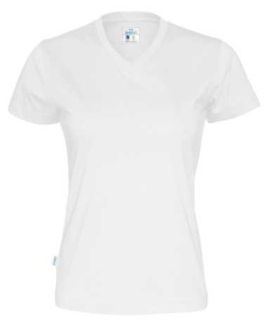 Dámske tričko (COTTOVER T-SHIRT V-NECK LADY) > biela > XS