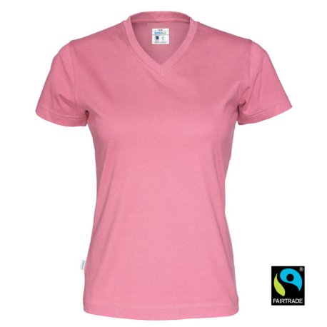 Dámske tričko (COTTOVER T-SHIRT V-NECK LADY) > ružová > S