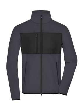 Pánska bunda (JN Men's Fleece Jacket) > šedá (carbon) / čierna > S