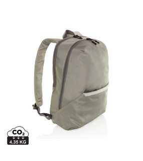Moderný batoh na 15.6" notebook Impact z 1200D RPET AWARE > zelená / šedá