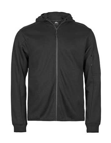 Unisex mikina (Tee Jays Athletic Hooded Full Zip Sweat) > čierna > 2XL