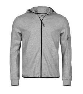 Unisex mikina (Tee Jays Athletic Hooded Full Zip Sweat) > šedá (heather) > M