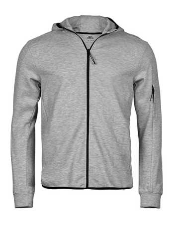 Unisex mikina (Tee Jays Athletic Hooded Full Zip Sweat) > šedá (heather) > 3XL