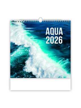 Nástenný kalendár (Aqua 2026) - 30 x 37 cm