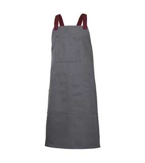 Zástera (VELILLA BIB CANVAS APRON) > šedá / fialová (maroon)