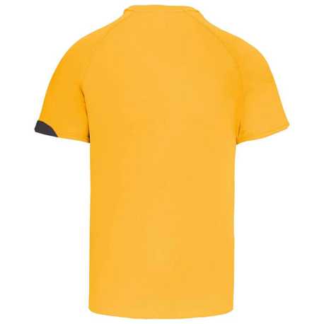 Detské tričko(Proact KIDS' SS SPORTS T-SHIRT)>žltá(sporty)/čierna/šedá(storm)>12/14