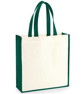 Nákupná taška (WM Gallery Canvas Bag) > béžová (natural) / zelená (bottle)