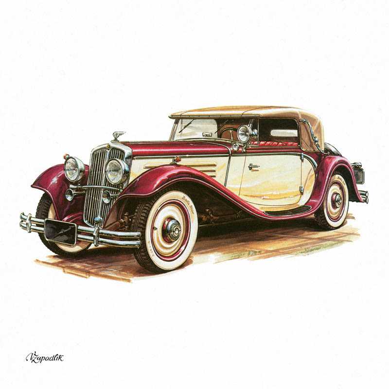 Nástenný kalendár (Classic Cars – Václav Zapadlík 2026) - 30 x 30 x 1 cm