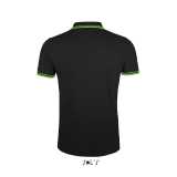 Pánska polokošeľa (SOLS MEN POLO SHIRT) > čierna / zelená (lime) > M