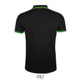 Pánska polokošeľa (SOLS MEN POLO SHIRT) > čierna / zelená (lime) > M
