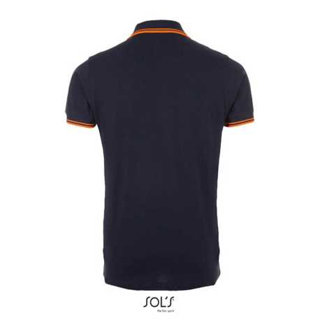 Pánska polokošeľa (SOLS MEN POLO SHIRT)>modrá (french navy) / oranžová (neon)>2XL