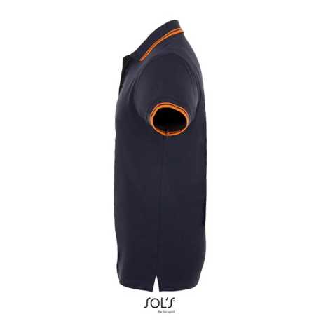 Pánska polokošeľa (SOLS MEN POLO SHIRT)>modrá (french navy) / oranžová (neon)>2XL