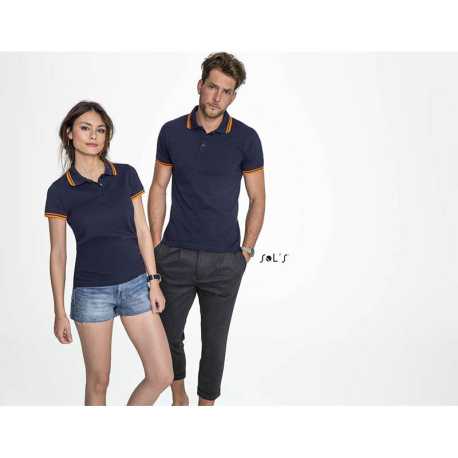 Pánska polokošeľa (SOLS MEN POLO SHIRT)>modrá (french navy) / oranžová (neon)>2XL
