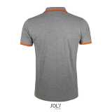 Pánska polokošeľa (SOLS MEN POLO SHIRT) > šedá (melange) / oranžová > 2XL