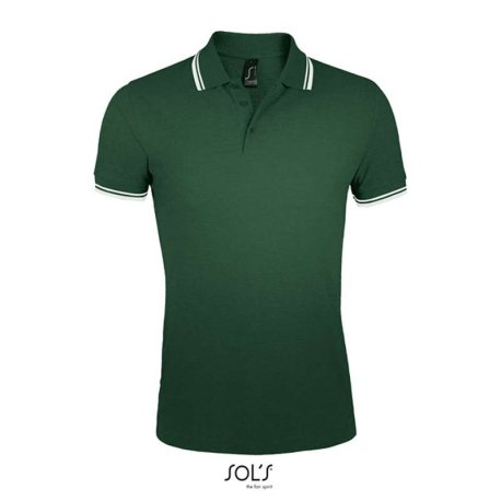 Pánska polokošeľa (SOLS MEN POLO SHIRT) > zelená (forest) / biela > 2XL